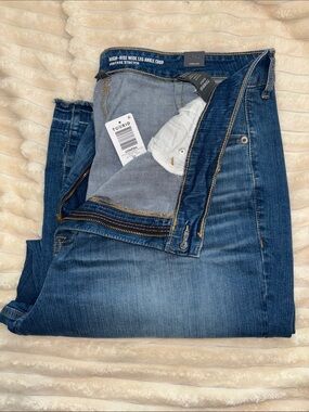 Torrid High Rise Ankle Crop Jeans in Medium Blue Wash